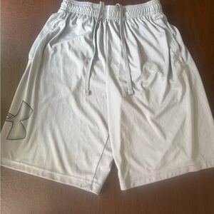 UNDER ARMOUR MENS SMALL LIGHT GREY MESH SHORTS